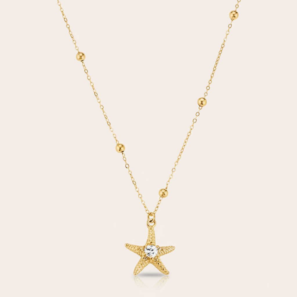 "Rinavel" Sea Star Edelstahl Halskette