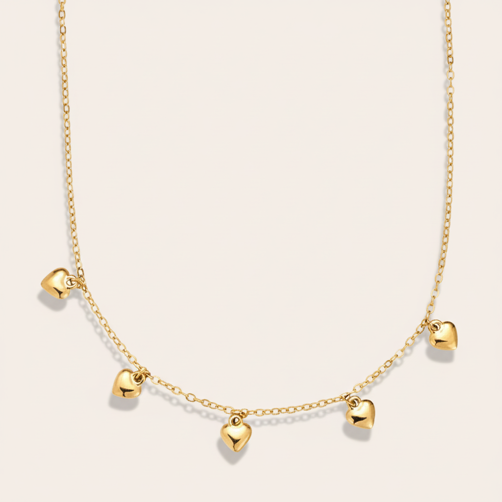 "Kiraleiara" Mini Heart Edelstahl Halskette