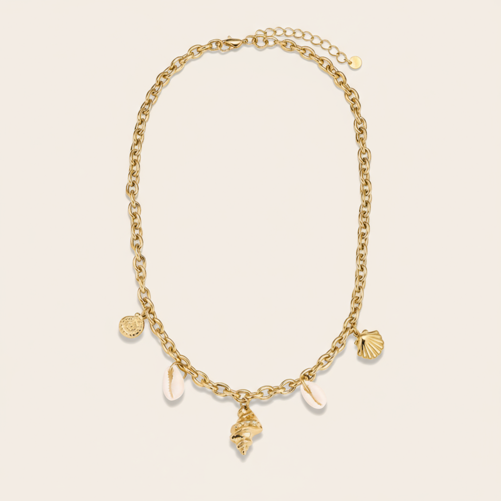 "Ilaionayne" Ocean Love Shells Edelstahl Halskette