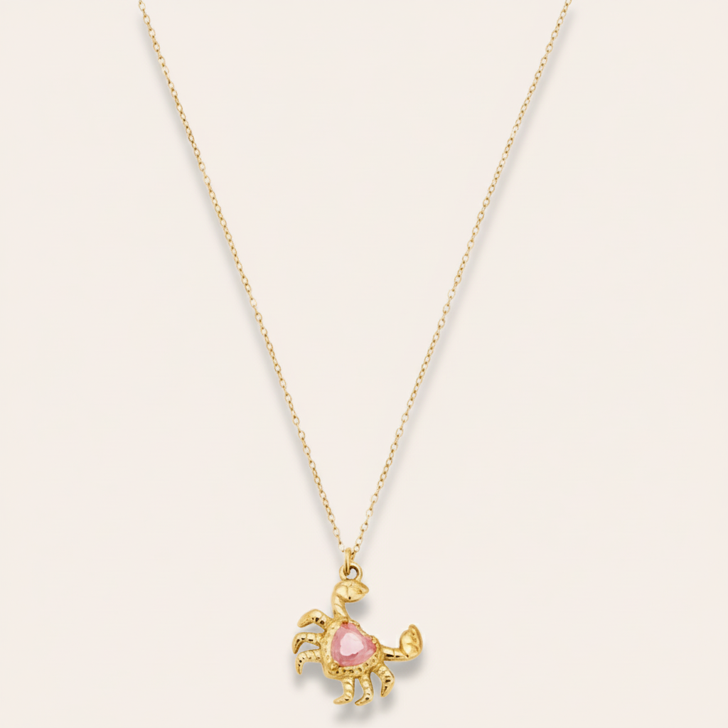 "Liraiane" Crab And Diamond Edelstahl Halskette