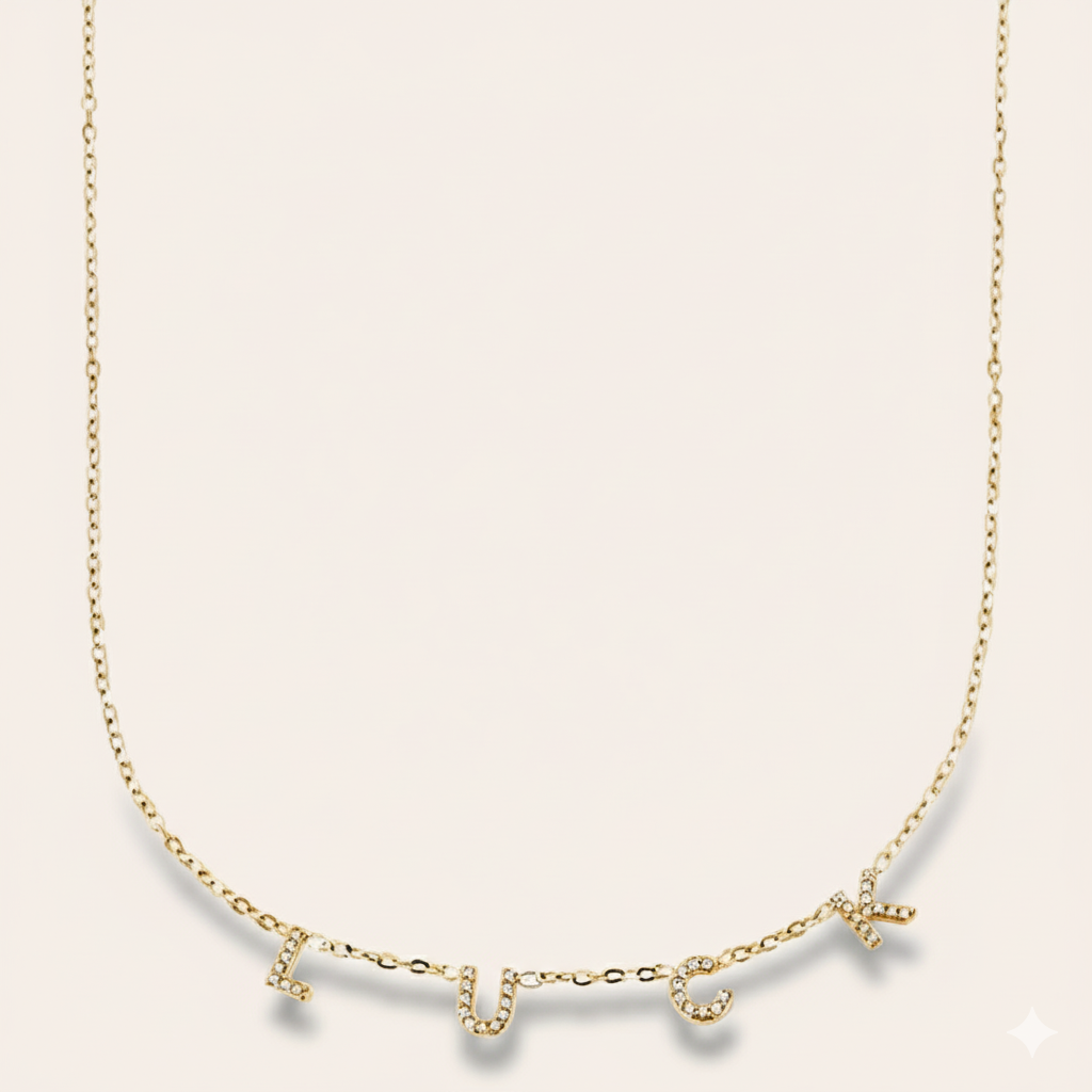 "Celiaianeora" Diamond LUCK Edelstahl Halskette