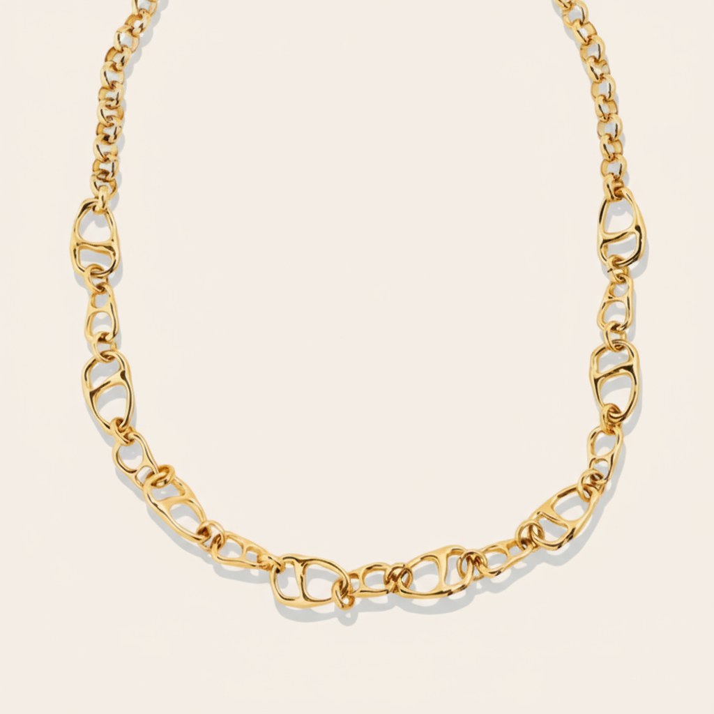 "Melianna" Many Nose Chain Edelstahl Halskette