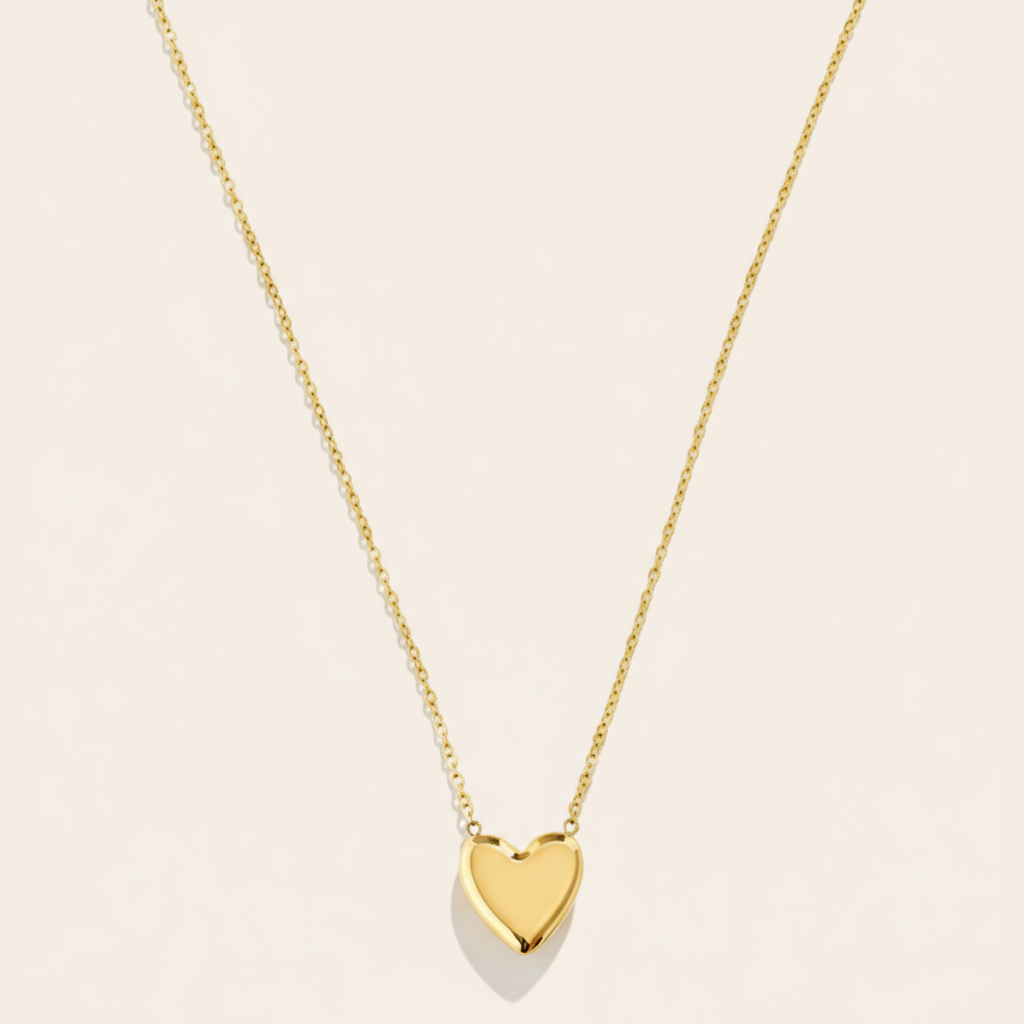 "Luminoraia" Simple Heart Edelstahl Halskette