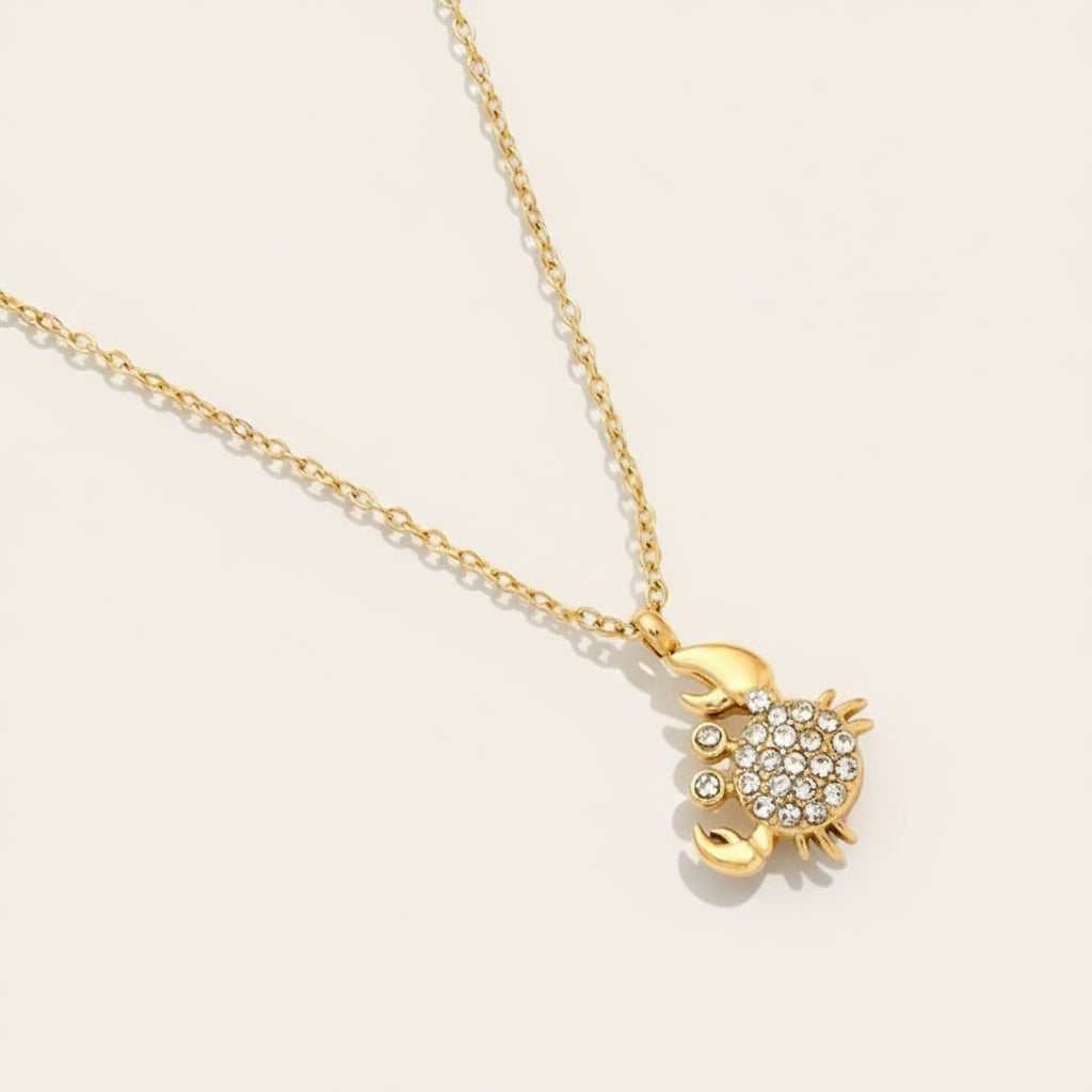 "Yarariaia" Diamond Crab Edelstahl Halskette