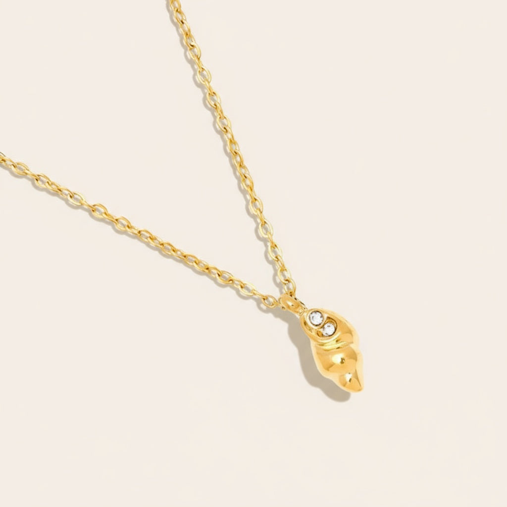 "Ariayneya" Diamond Sea Conch Edelstahl Halskette