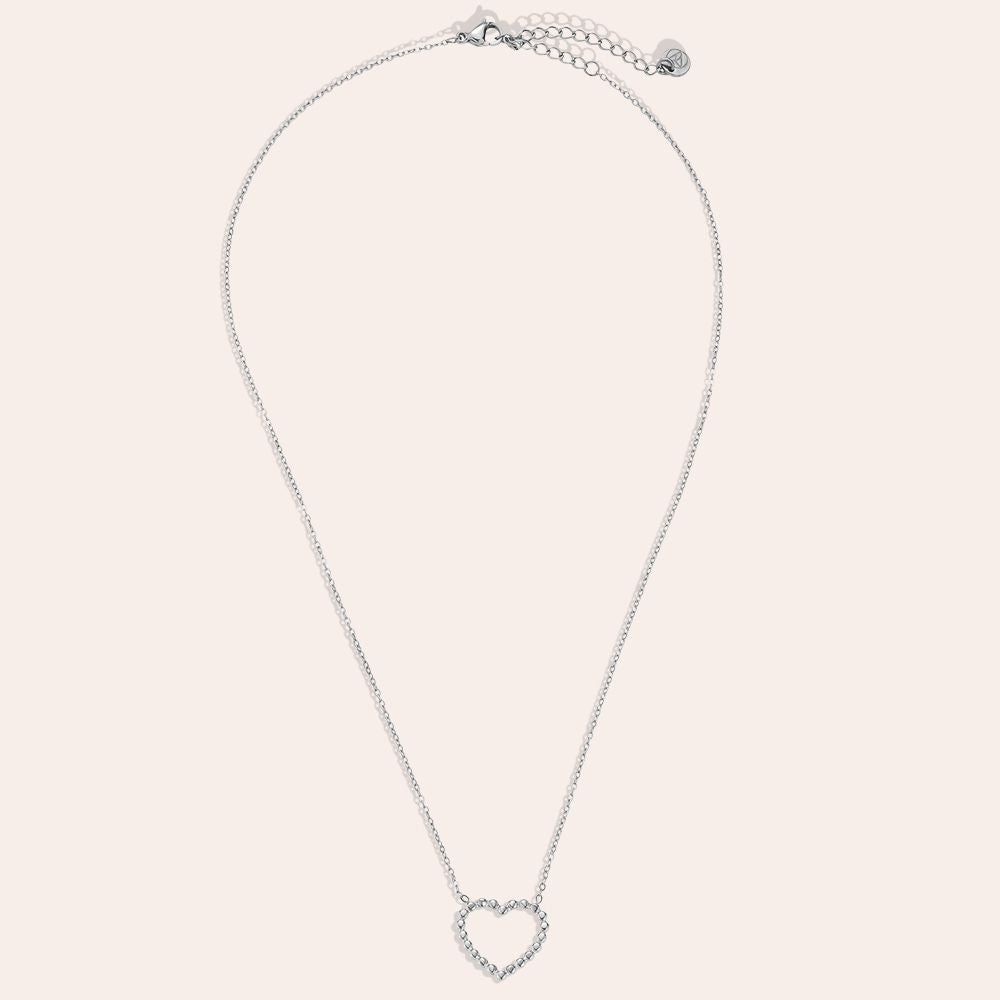 "Alearaelyn" Heart Pearl Edelstahl Halskette
