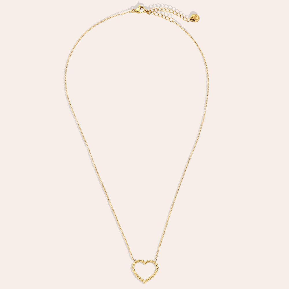 "Alearaelyn" Heart Pearl Edelstahl Halskette-Goldharmonie