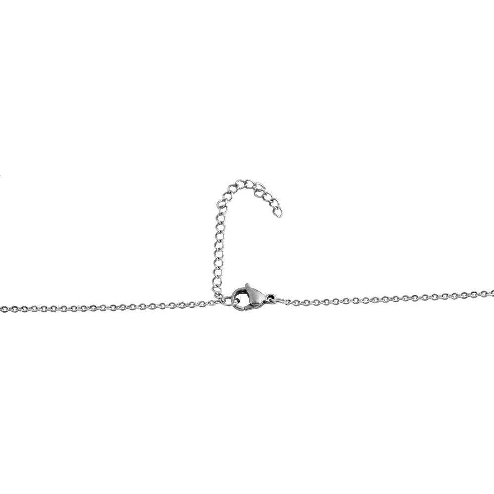 "Alenya" – Silberfarbene Halskette mit Swarovski-Anhänger (45+5 cm)