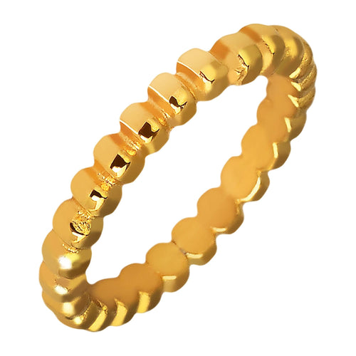 "Almira" – Goldfarbener Ring mit kreisförmigem Glieddesign
