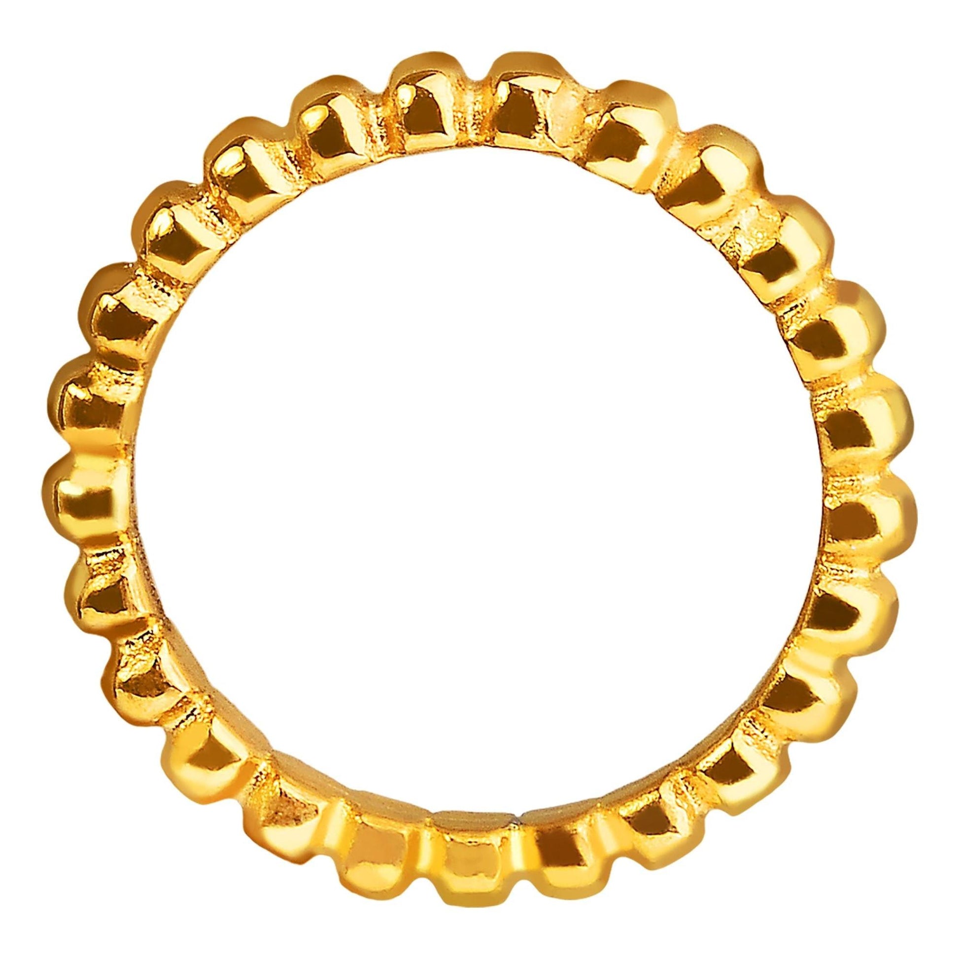 "Almira" – Goldfarbener Ring mit kreisförmigem Glieddesign