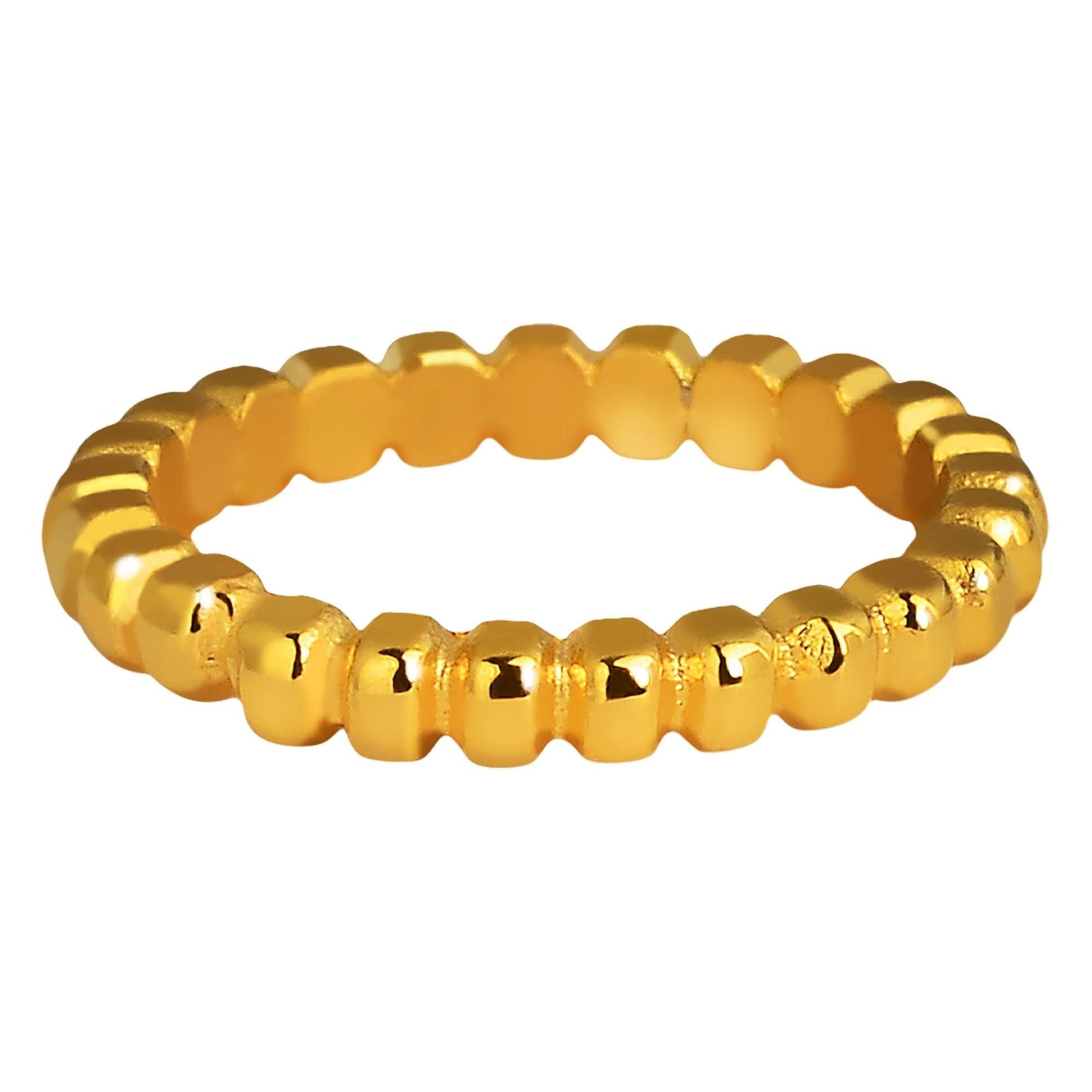 "Almira" – Goldfarbener Ring mit kreisförmigem Glieddesign
