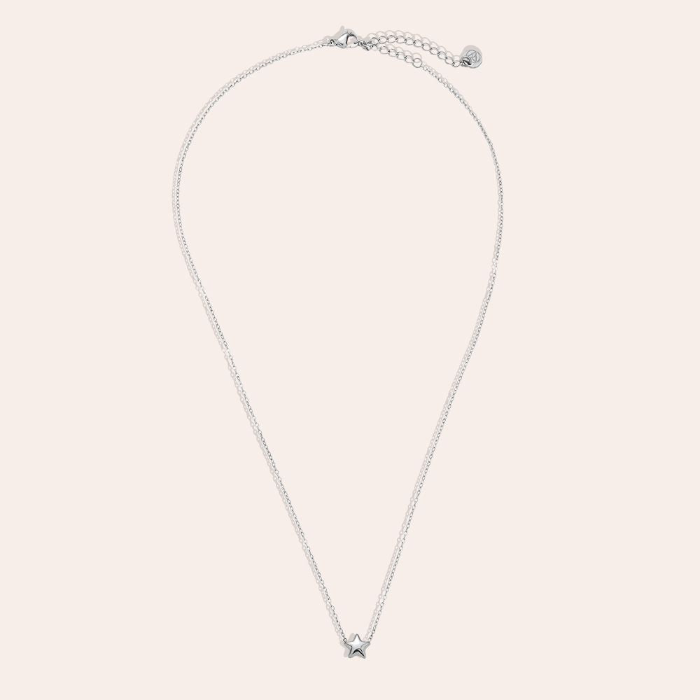 "Amiaelleaina" Simple Star In Thin Chain 2.0 Edelstahl Halskette