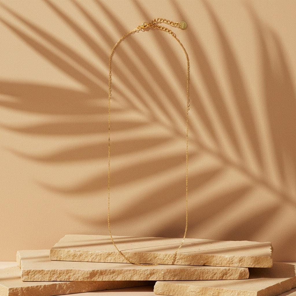 "Amiavele" Easy Thin Chain Edelstahl Halskette