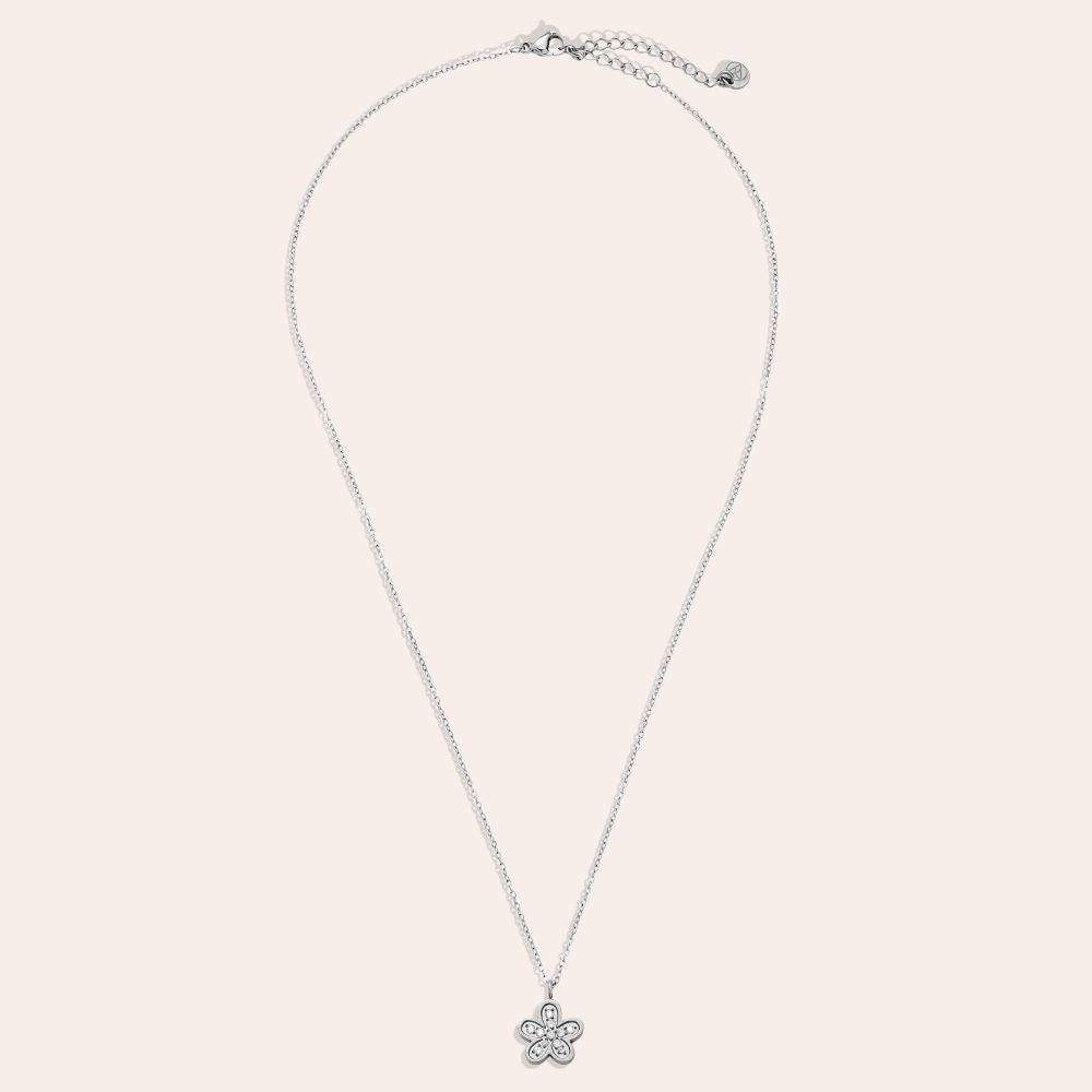 "Ariavele" Sweet Diamond Flower Edelstahl Halskette