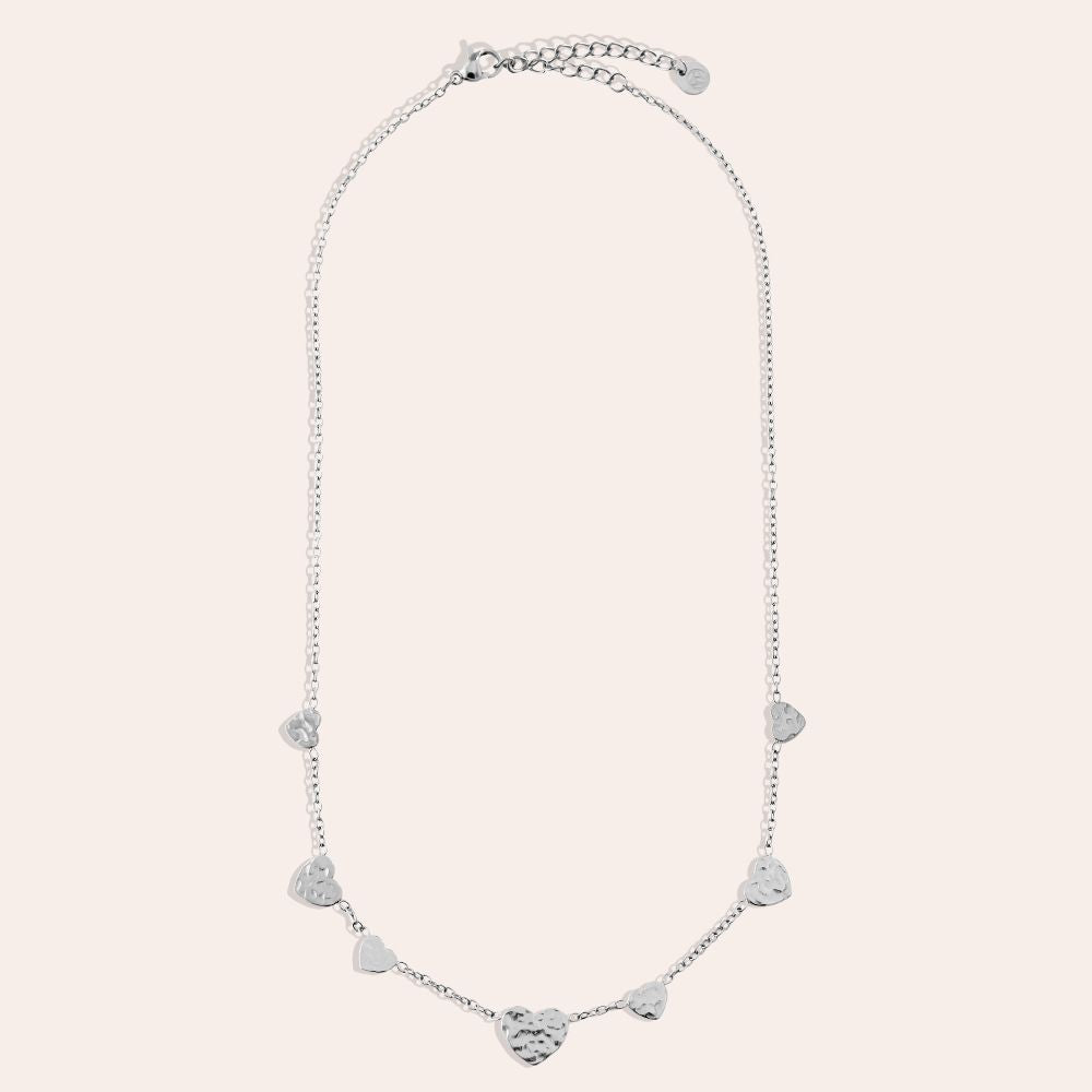 "Arilaya" Small Hearts Chain Edelstahl Halskette