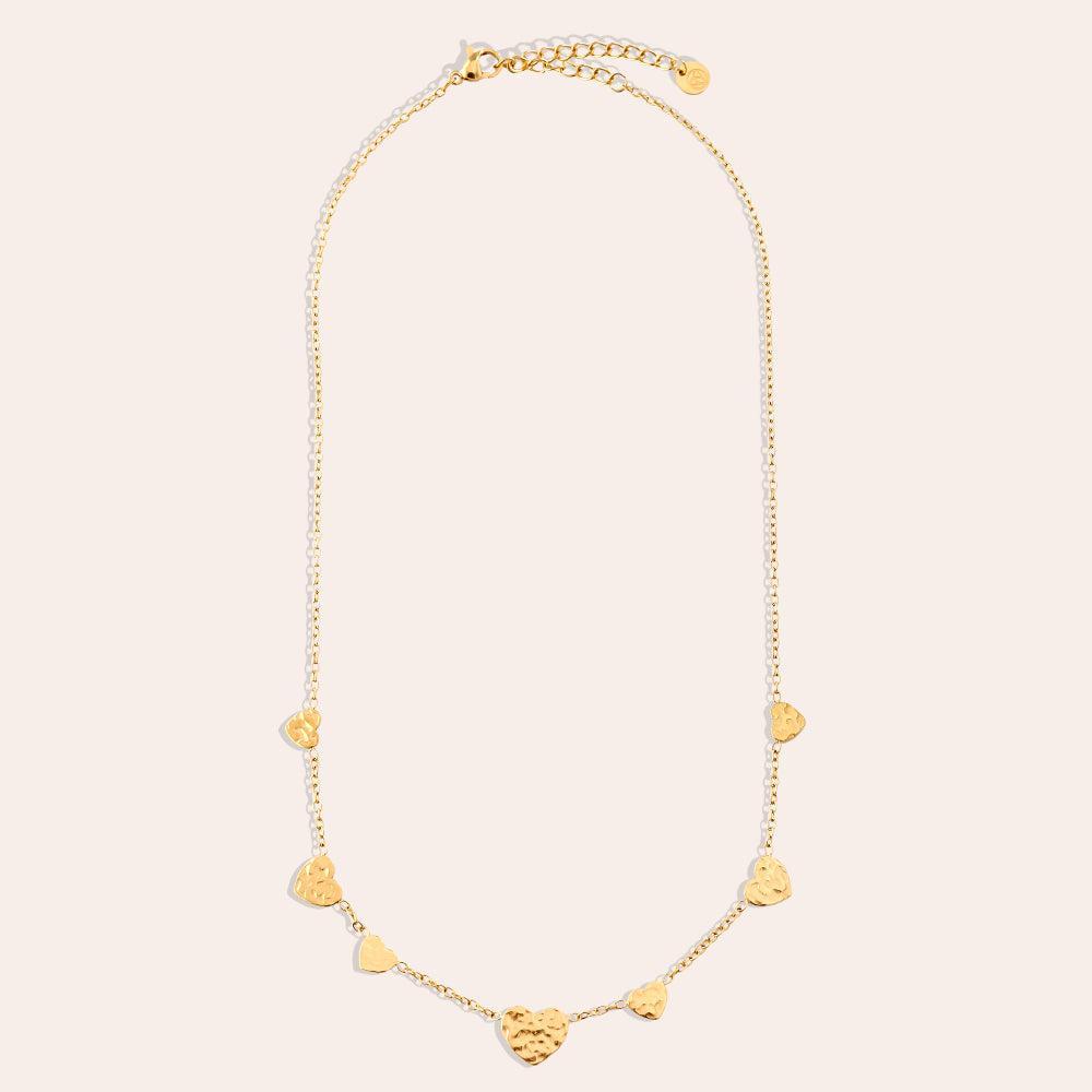 "Arilaya" Small Hearts Chain Edelstahl Halskette-Goldharmonie