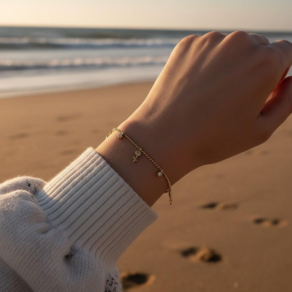 „Arilin“ Mini Flower And Diamond Armband