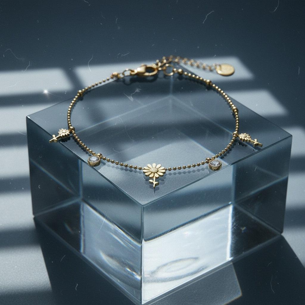 „Arilin“ Mini Flower And Diamond Armband