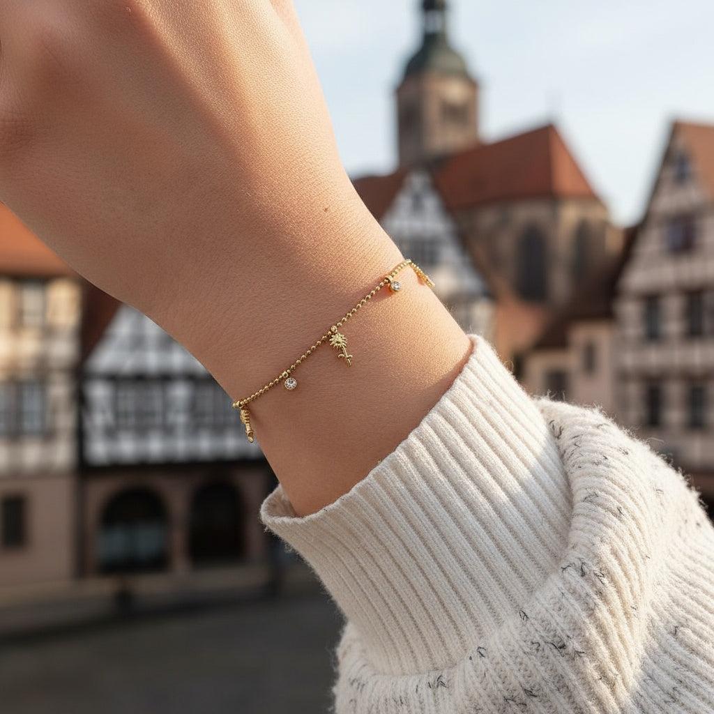 „Arilin“ Mini Flower And Diamond Armband