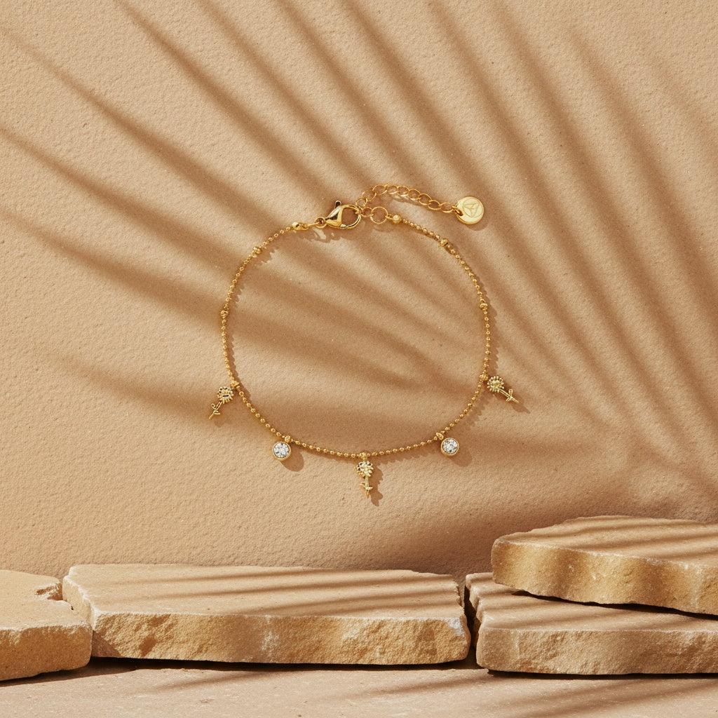 „Arilin“ Mini Flower And Diamond Armband
