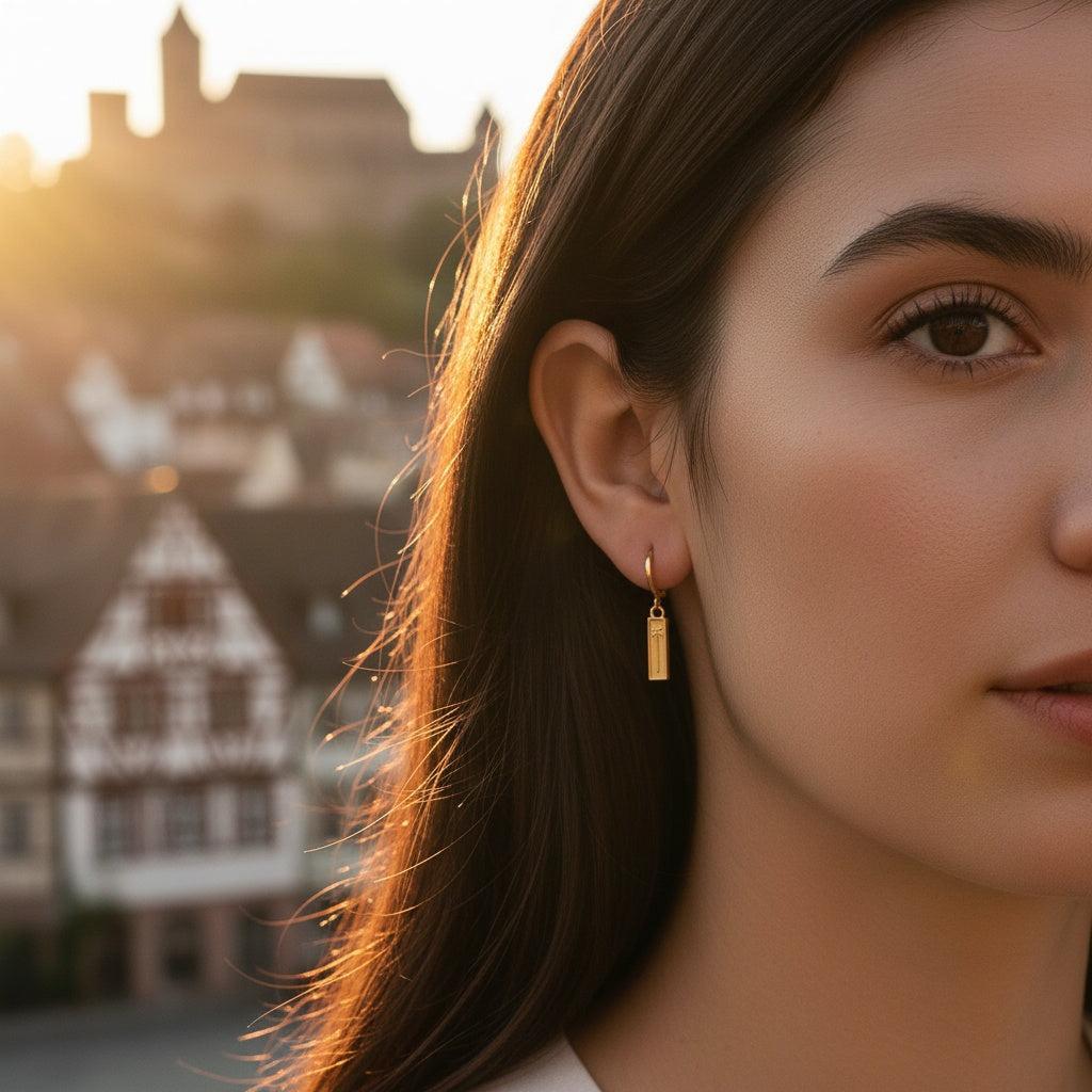 „Arilin“ Nice Frame Vergoldete Ohrringe
