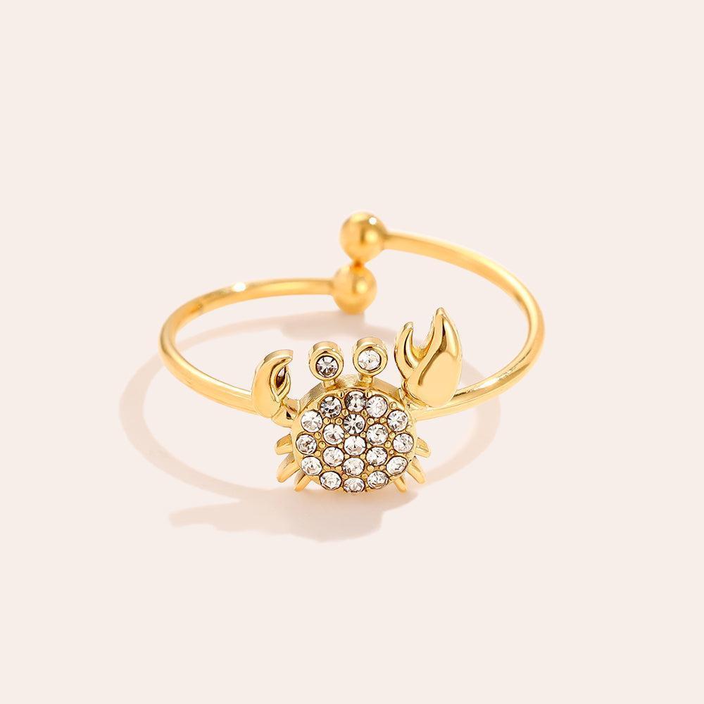 Arilinaa - Diamond Crab Ring-Goldharmonie