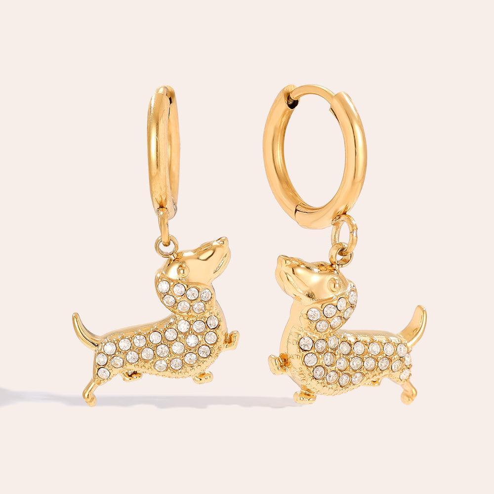 „Aririva“ Nice Diamond Dog Ohrringe-Goldharmonie