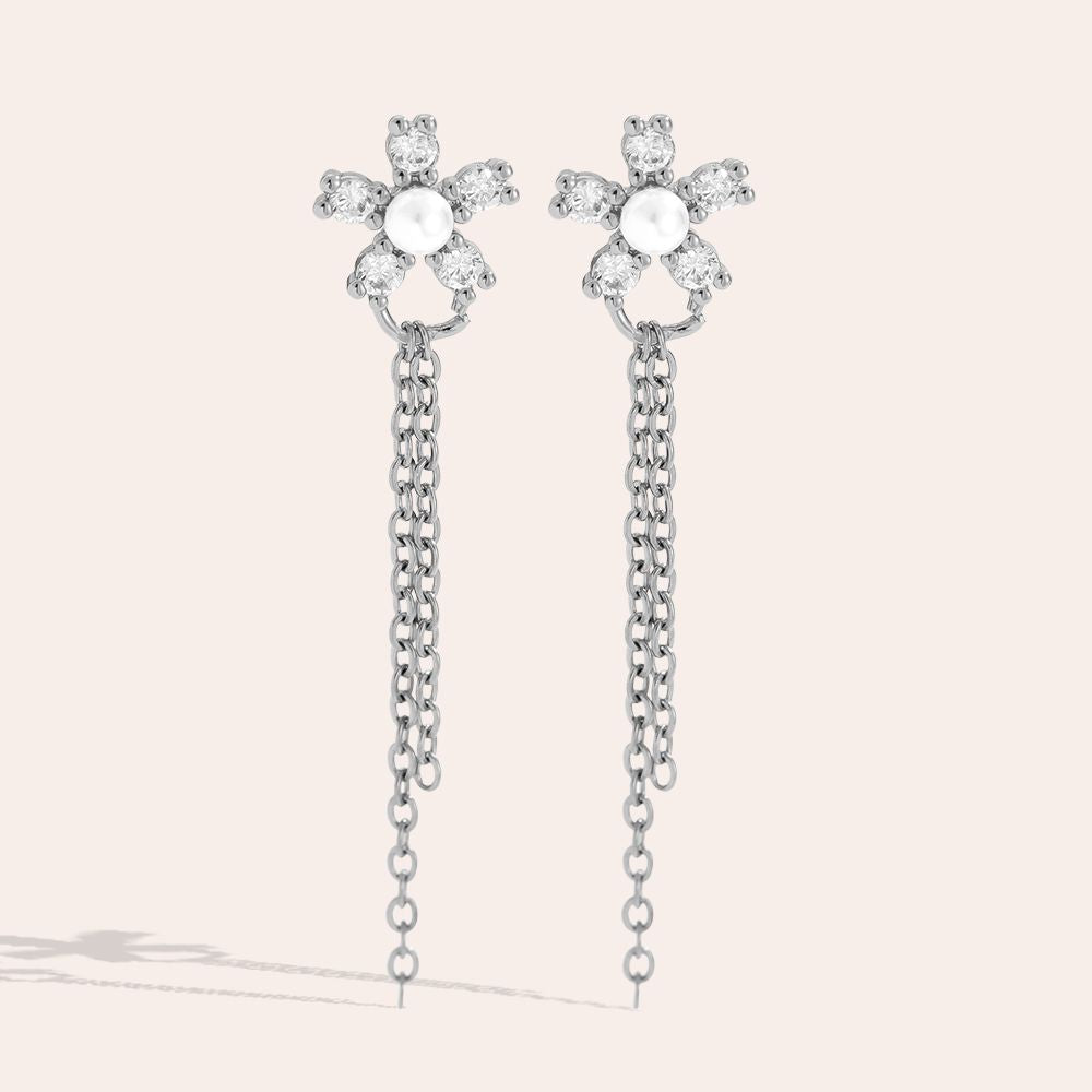 „Ariviva“ Cute Flower Diamond Vergoldete Ohrringe