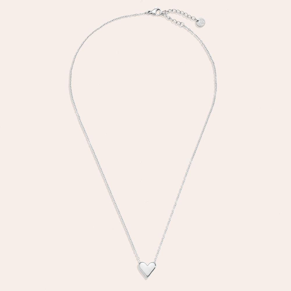 "Auriavelyne" Simple Heart In Thin Chain Edelstahl Halskette