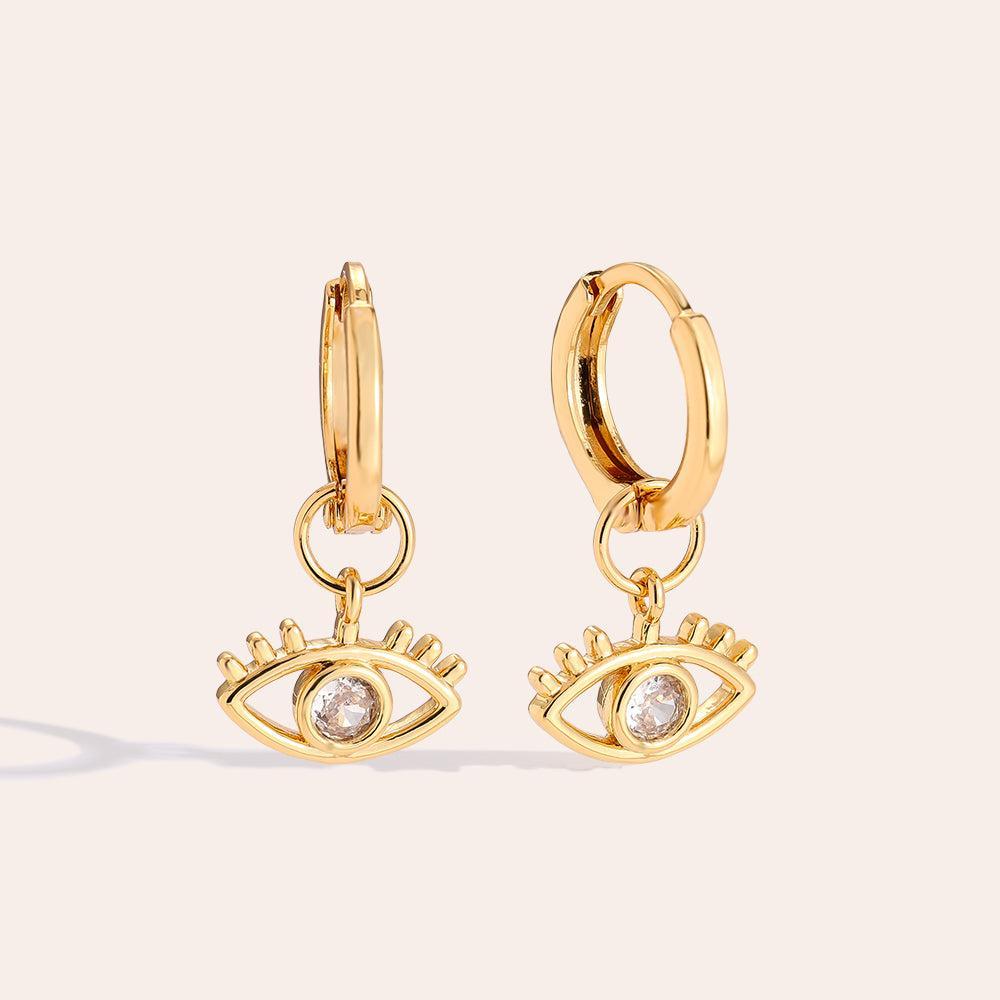 „Avalara“ Diamond Eye Vergoldete Ohrringe-Goldharmonie
