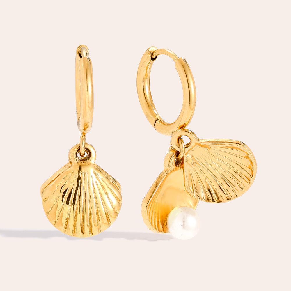 „Avamira“ Shell And Pearl Ohrringe-Goldharmonie