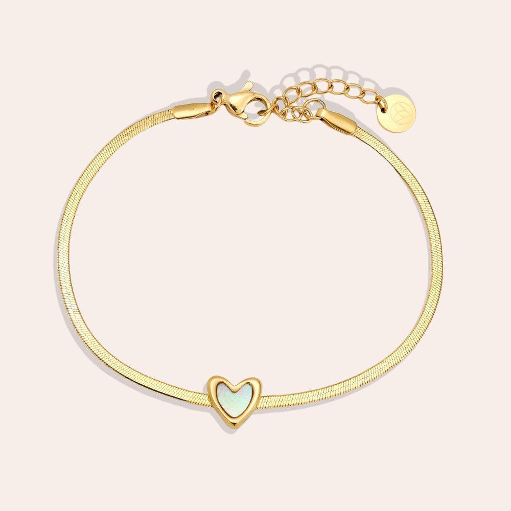 „Avanaraa“ Shell Heart Armband-Goldharmonie