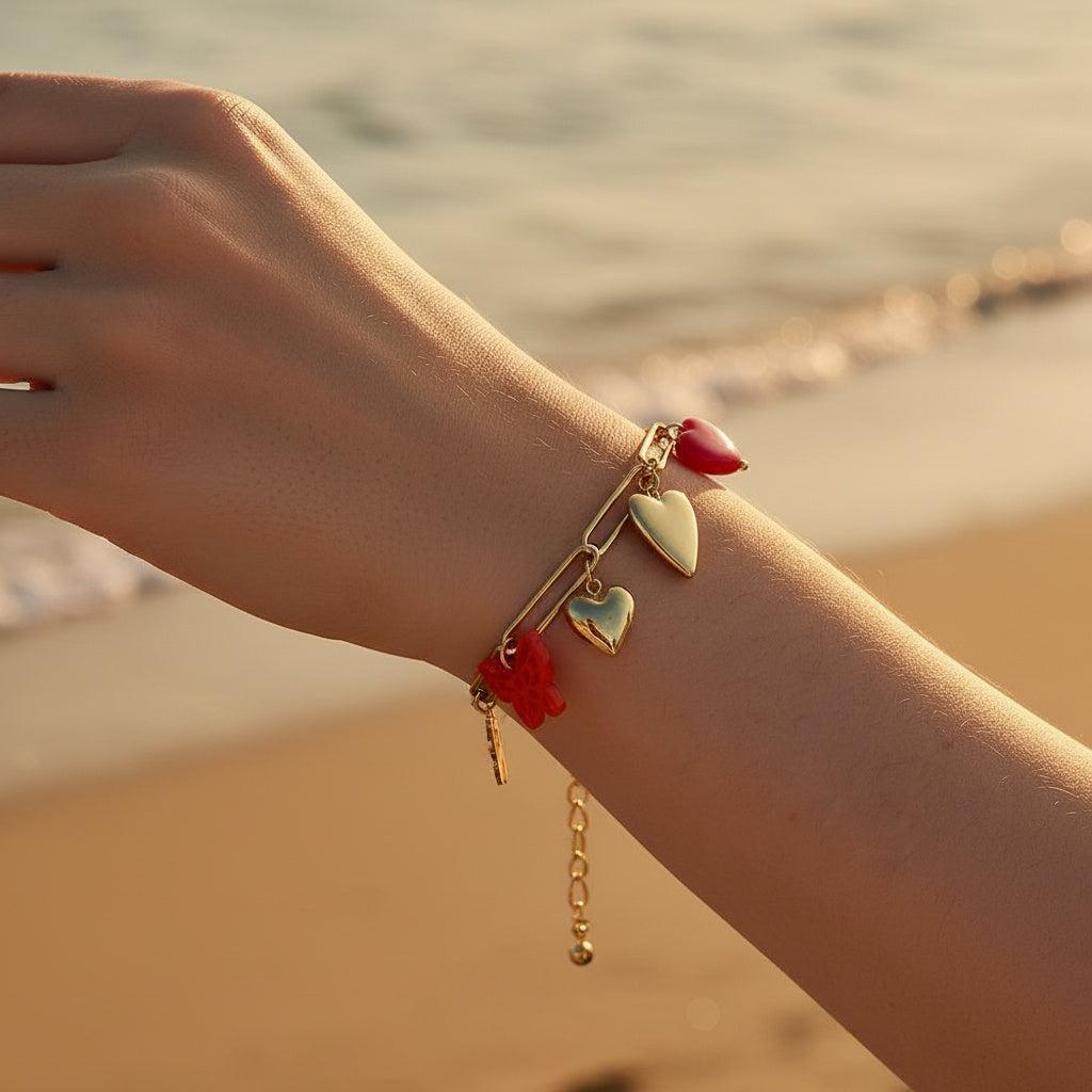 „Avavia“ Red Charms Armband