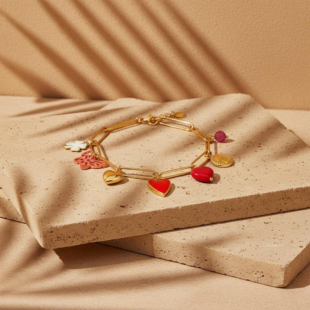 „Avavia“ Red Charms Armband