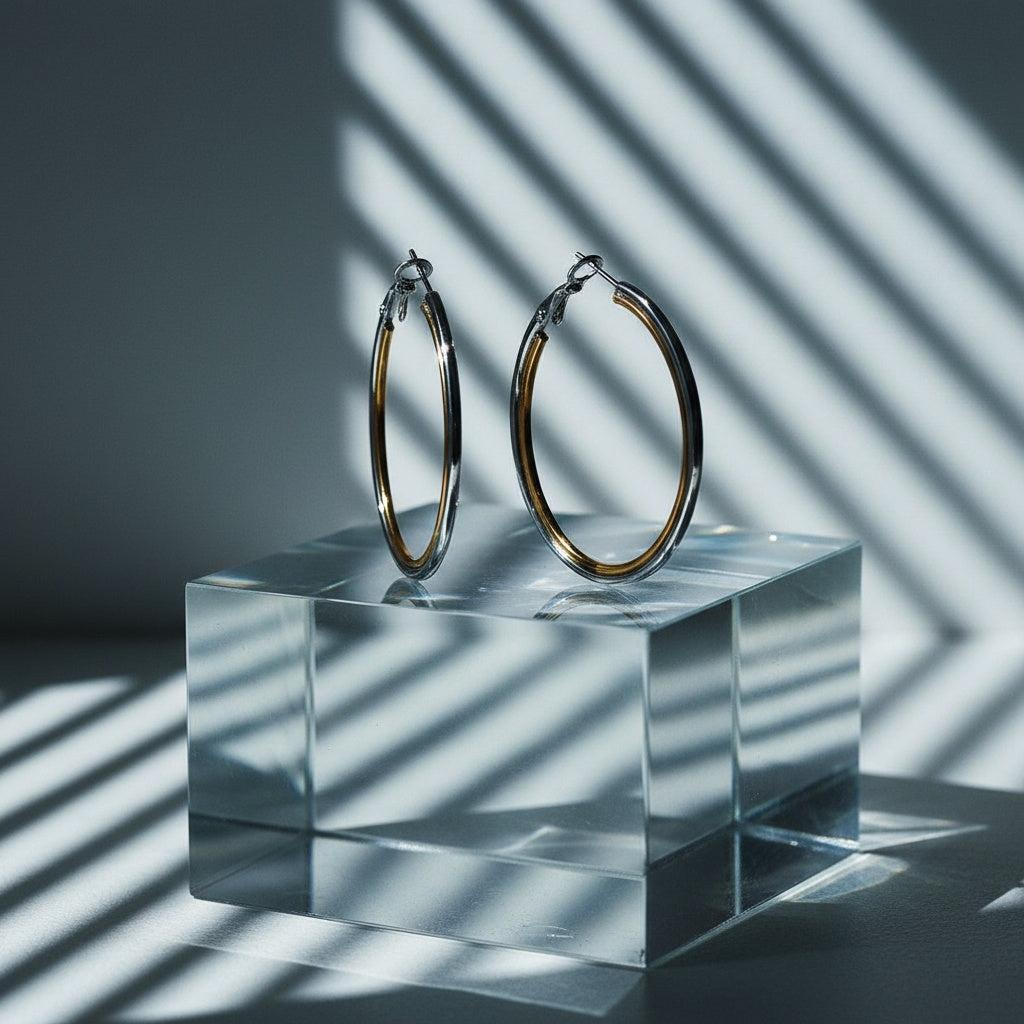 „Avaviva“ Two Colour Classic Hoop Ohrringe
