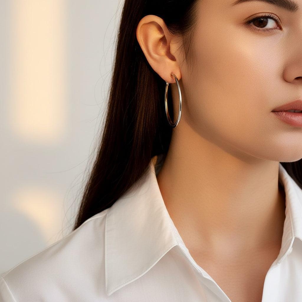 „Avaviva“ Two Colour Classic Hoop Ohrringe