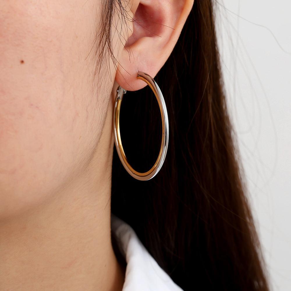 „Avaviva“ Two Colour Classic Hoop Ohrringe