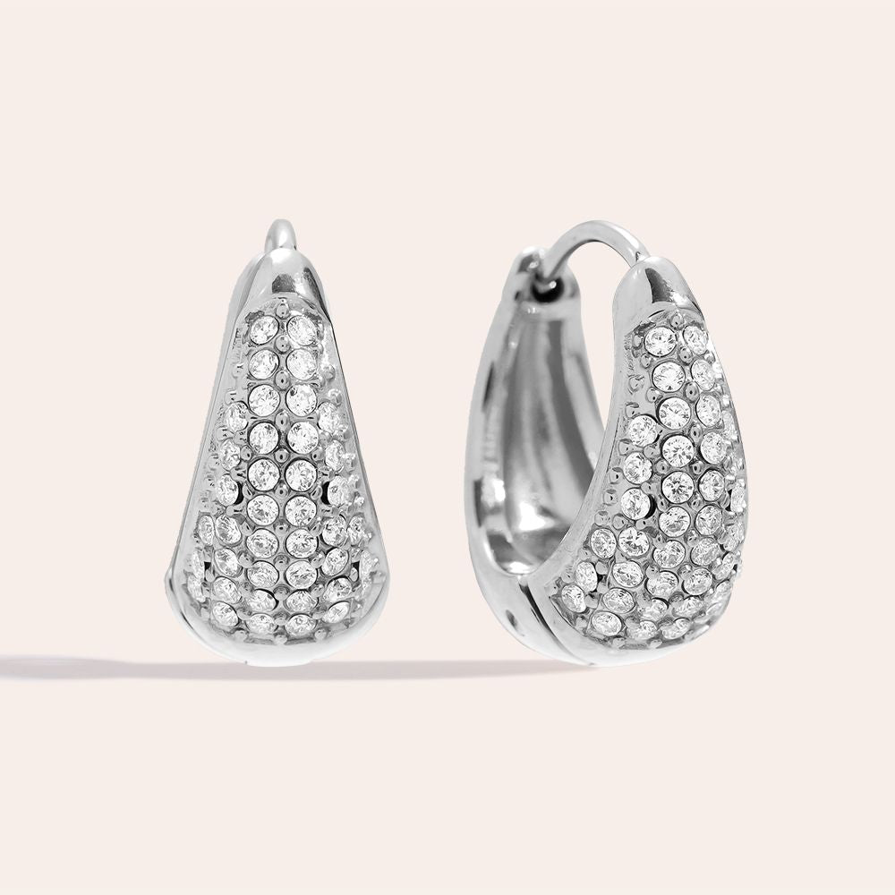 „Avelnara“ Diamond Drop Hoop Ohrringe