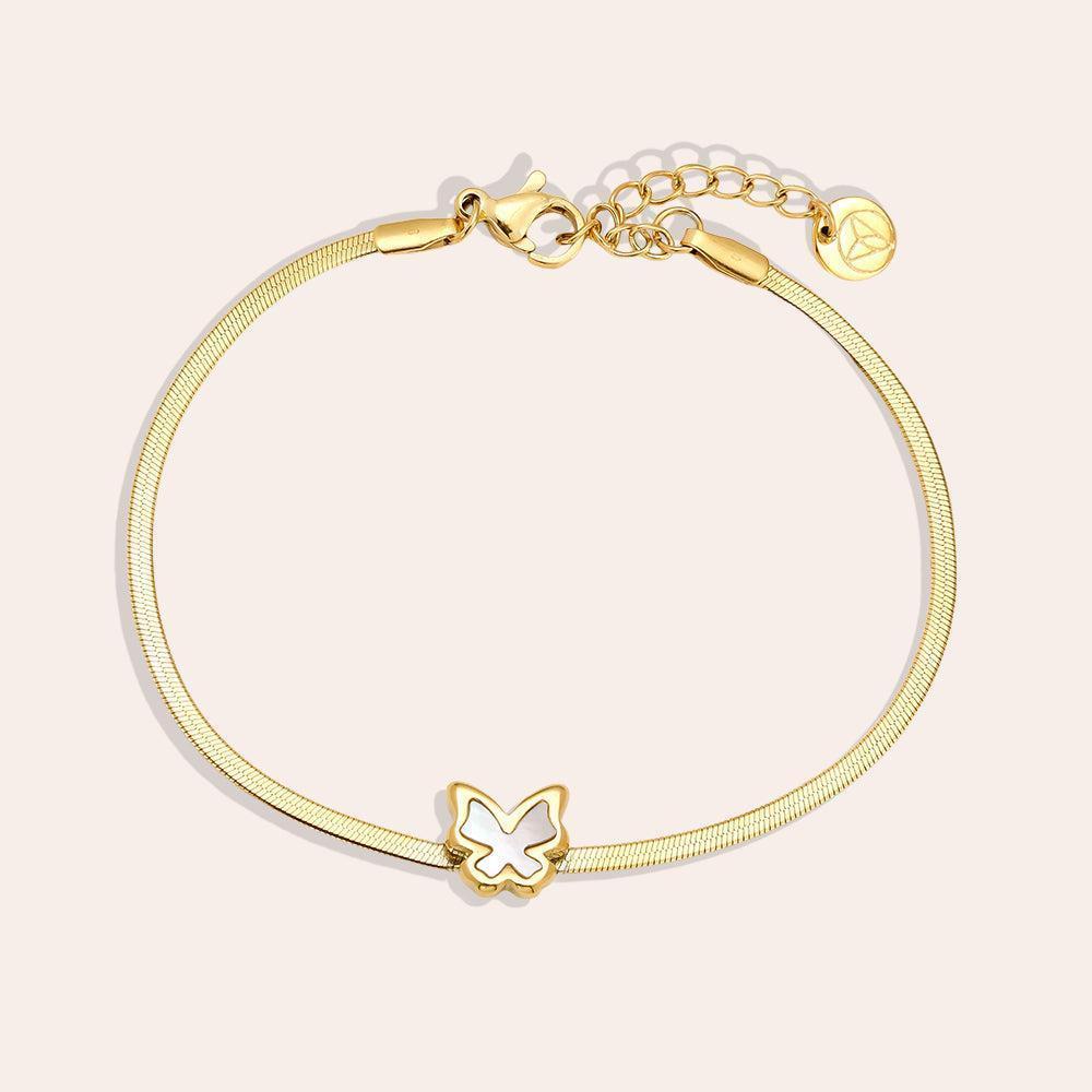 „Avelnara“ Shell Butterfly Armband-Goldharmonie