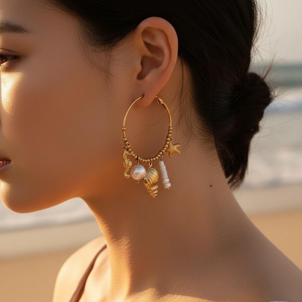 „Avelria“ Ocean Hoop Ohrringe