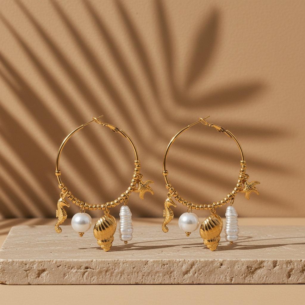 „Avelria“ Ocean Hoop Ohrringe