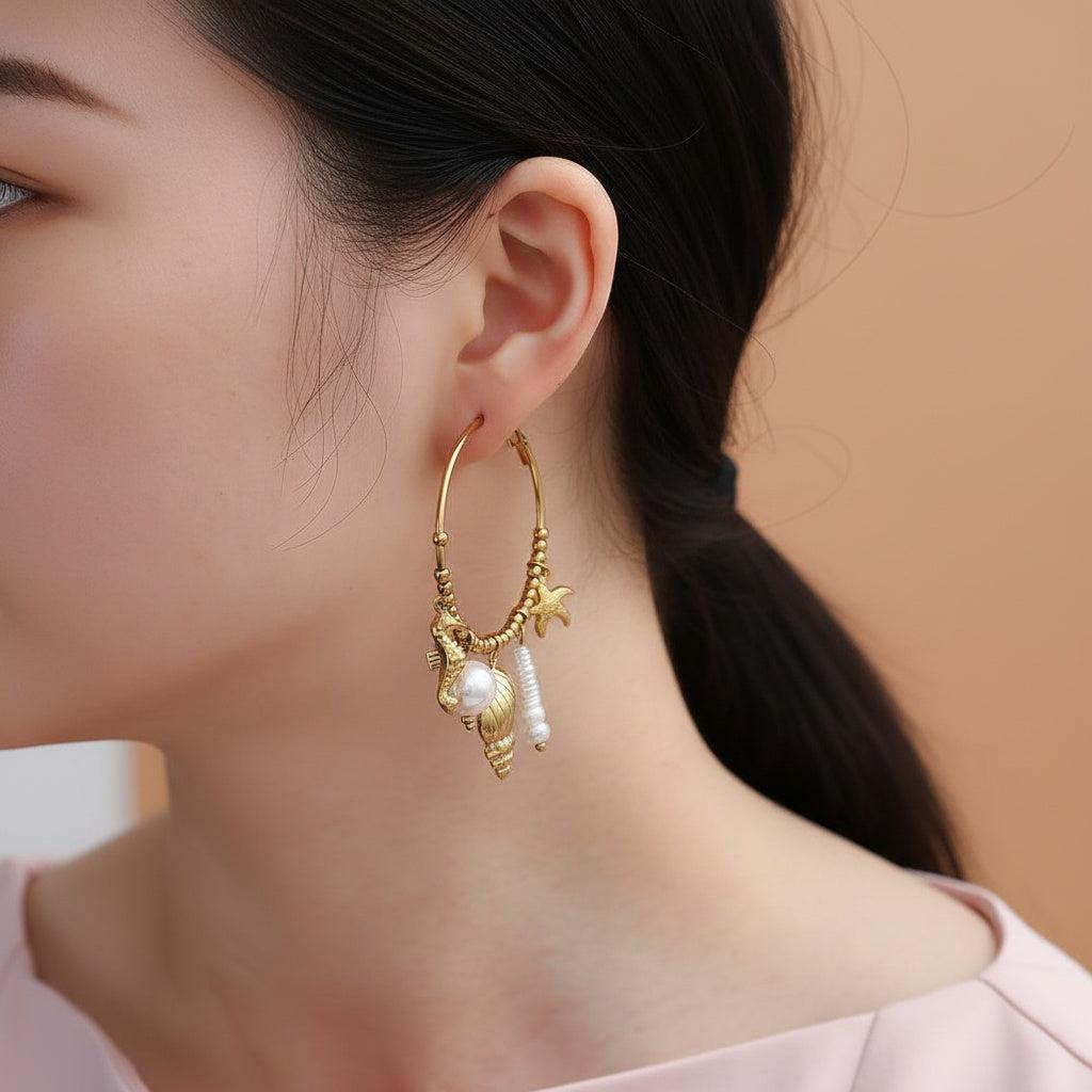 „Avelria“ Ocean Hoop Ohrringe