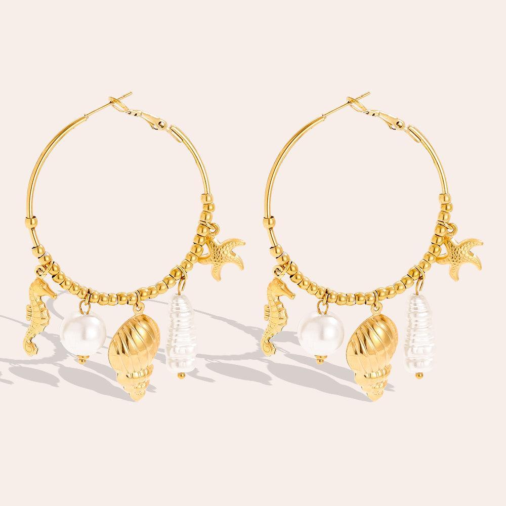 „Avelria“ Ocean Hoop Ohrringe-Goldharmonie