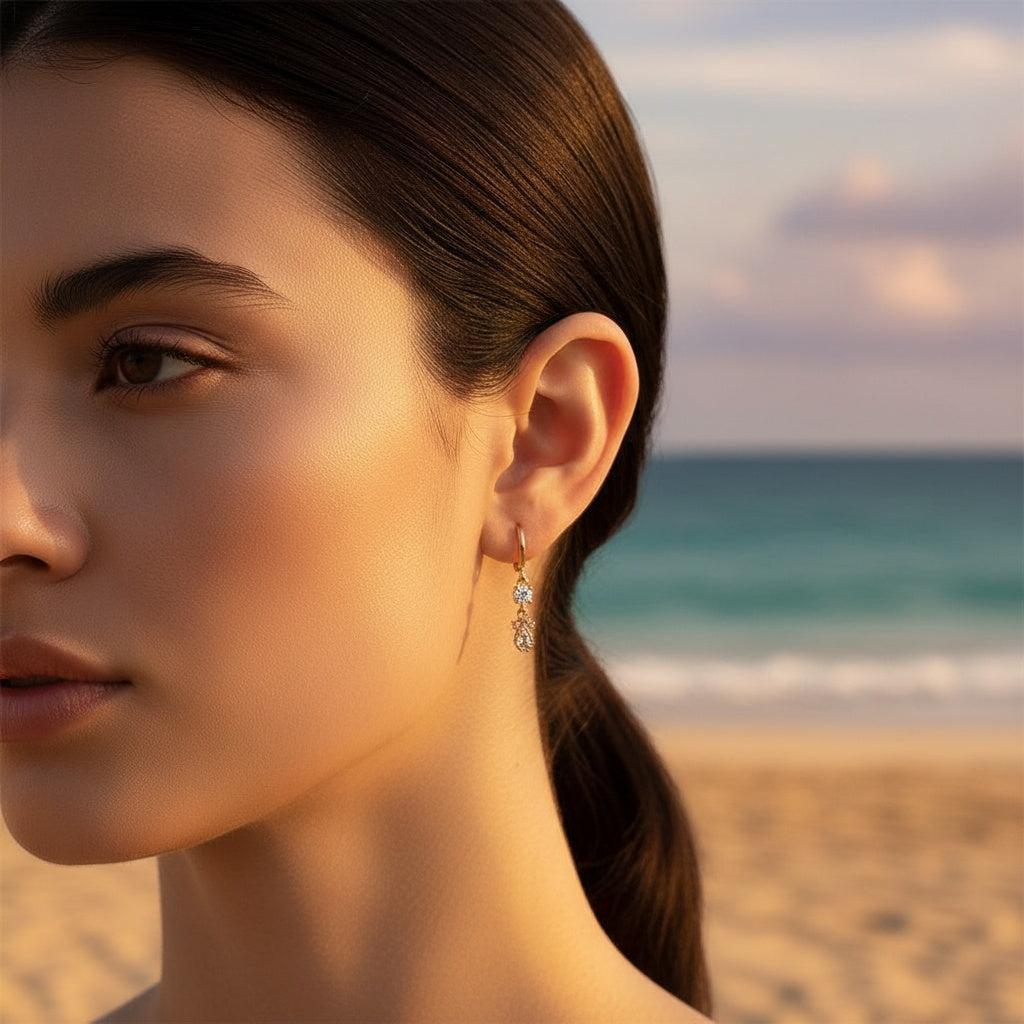 „Avelriaa“ Bright Diamonds Vergoldete Ohrringe