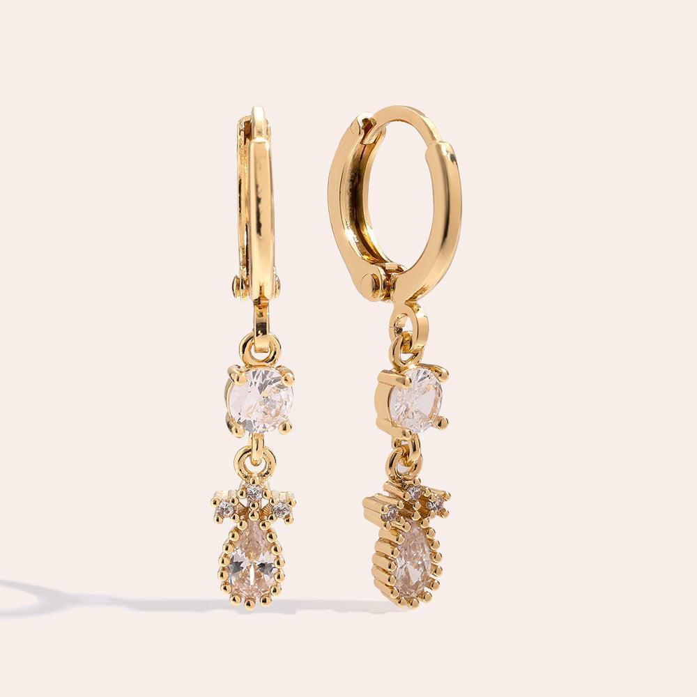 „Avelriaa“ Bright Diamonds Vergoldete Ohrringe-Goldharmonie
