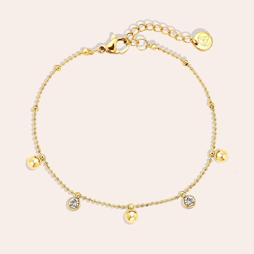 „Avelvella“ Dots And Diamond Dots Armband-Goldharmonie