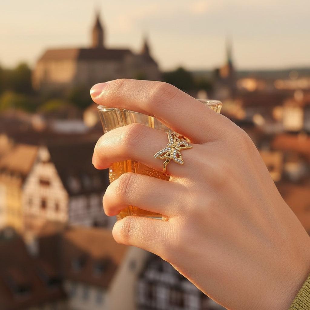 Avelviva - Diamond Butterfly Ring
