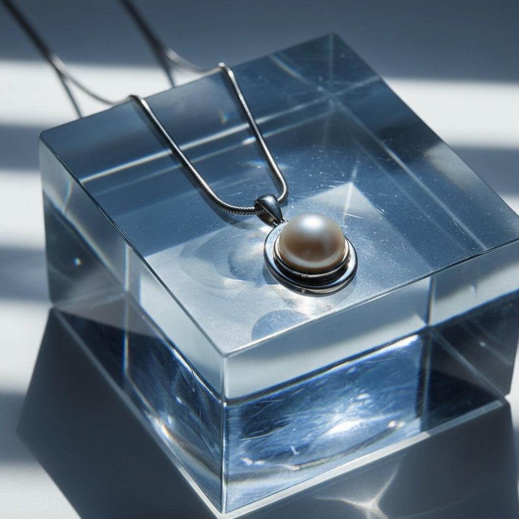 „Avina“ – Anhängerkette mit Anhänger aus Süßwasserperle, 41,5 + 5 cm