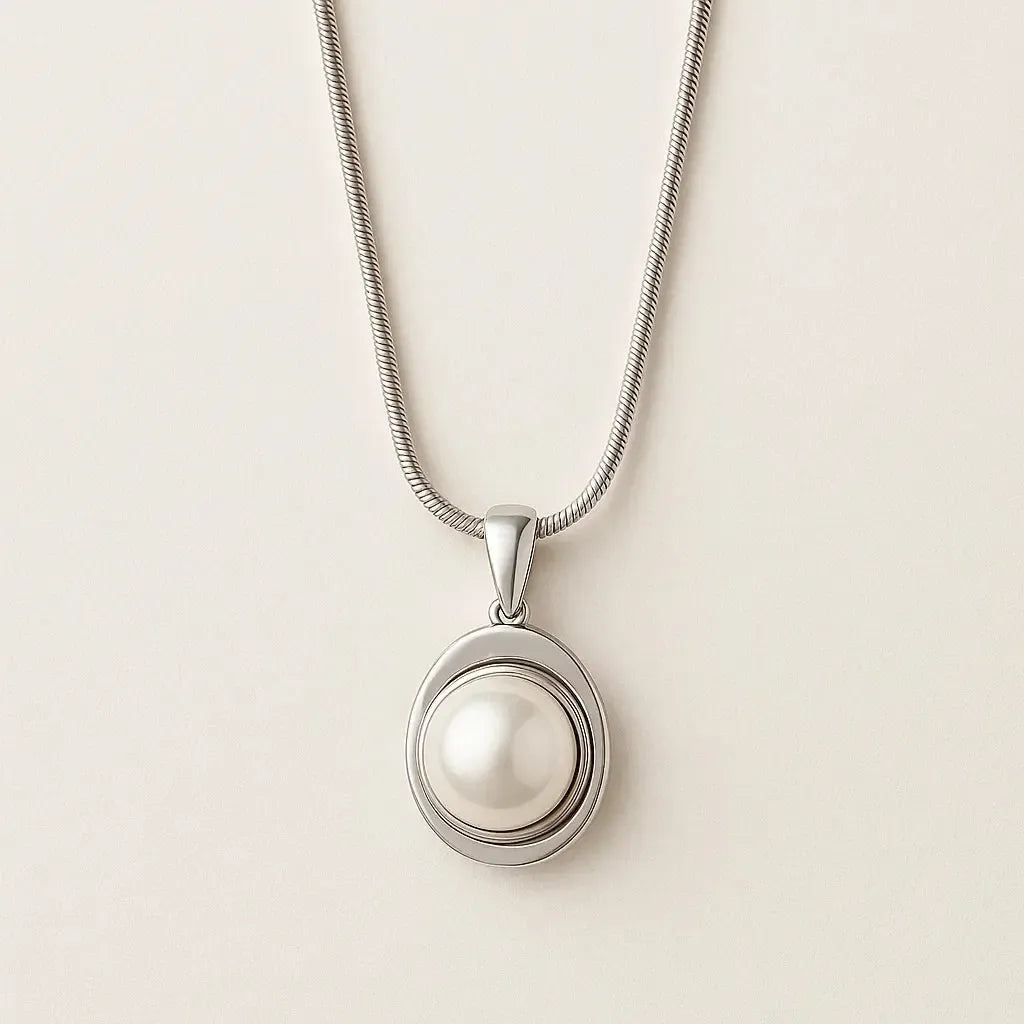 „Avina“ – Anhängerkette mit Anhänger aus Süßwasserperle, 41,5 + 5 cm-Goldharmonie