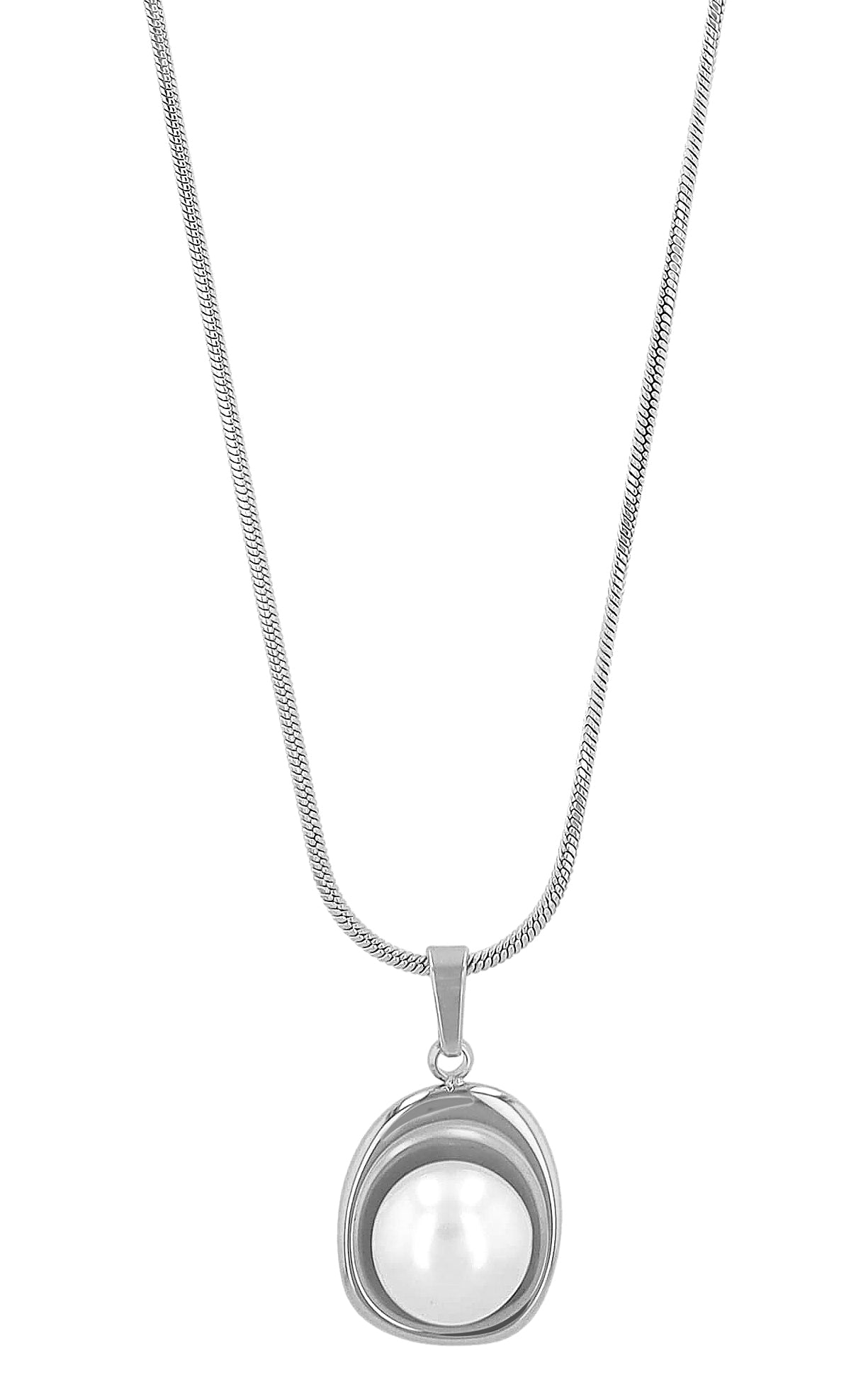 „Avina“ – Anhängerkette mit Anhänger aus Süßwasserperle, 41,5 + 5 cm